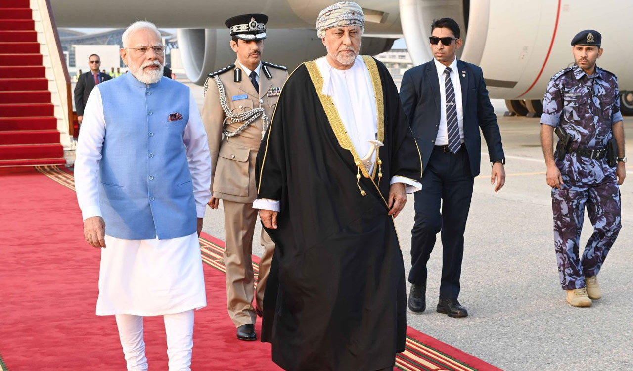 PM Modi arrives in Oman for final leg of three-nation tour