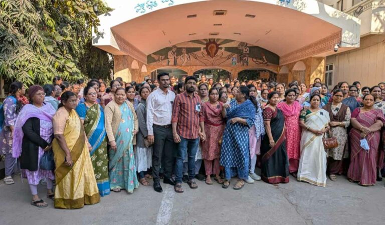 NIMS nurses continue one-hour protest over long-pending demands