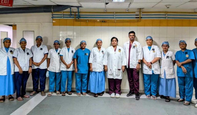 NIMS Nurses protest by wearing black badges to work