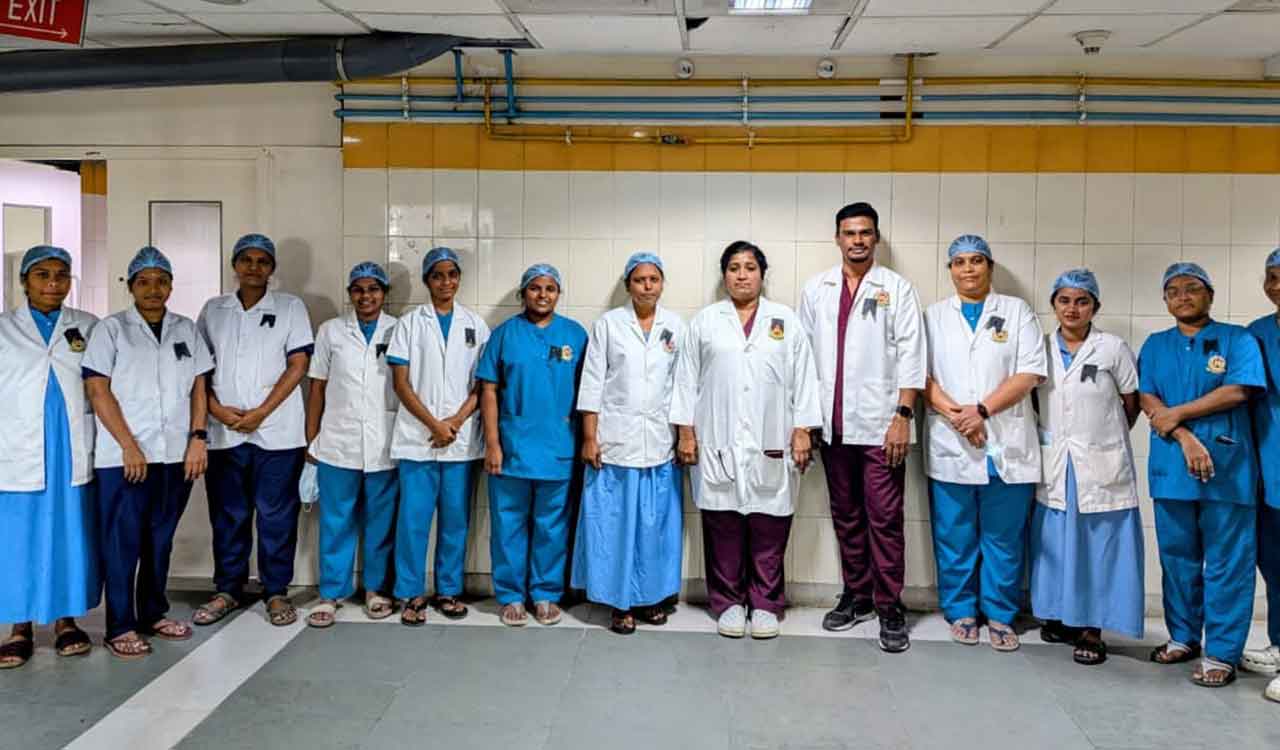 NIMS Nurses protest by wearing black badges to work