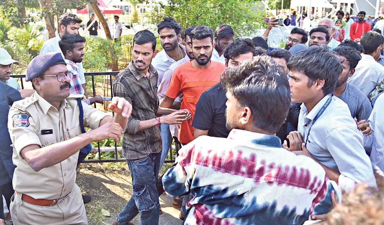 ‘CM Down Down’: Revanth Reddy leaves OU amid student uproar