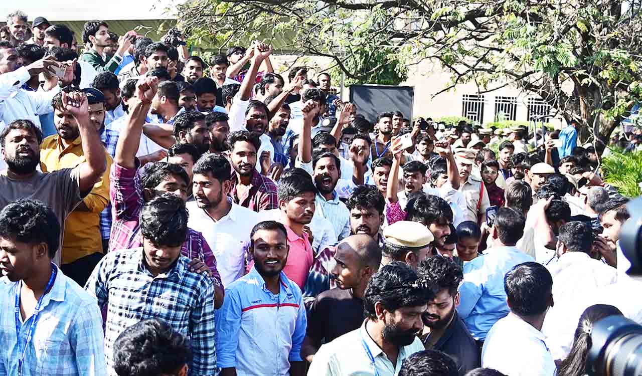 ‘CM Down Down’: Revanth Reddy leaves OU amid student uproar