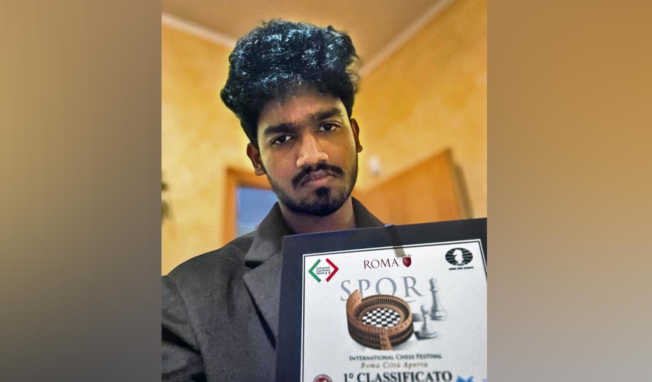 Telangana’s Prraneeth Vuppala triumphs in Rome chess event