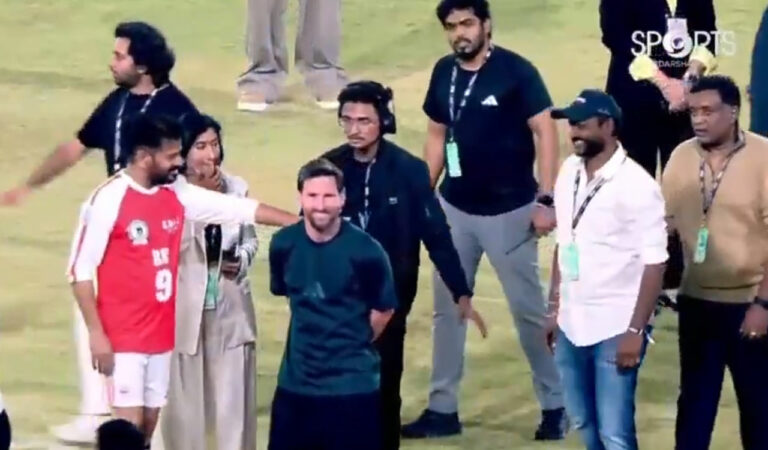 Chief Minister Revanth Reddy’s conduct at Lionel Messi event sparks outrage