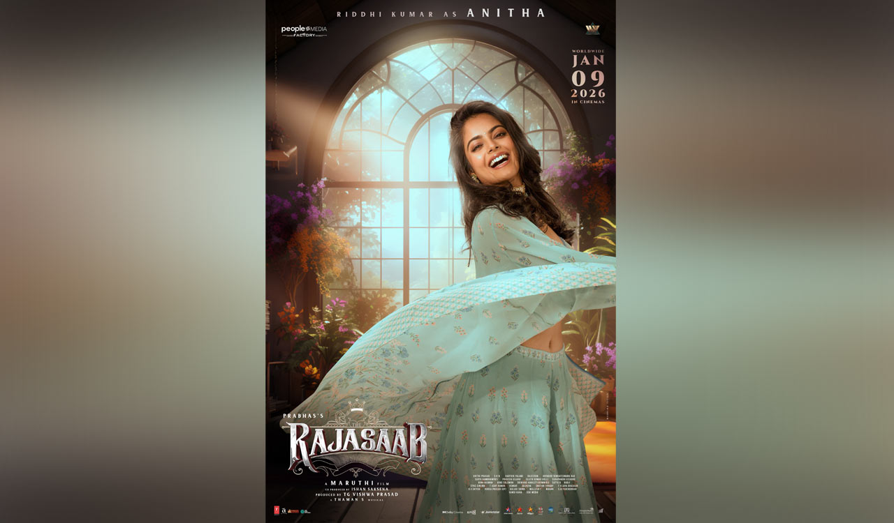 Riddhi Kumar’s first look as Anitha from Prabhas-starrer The Raja Saab unveiled