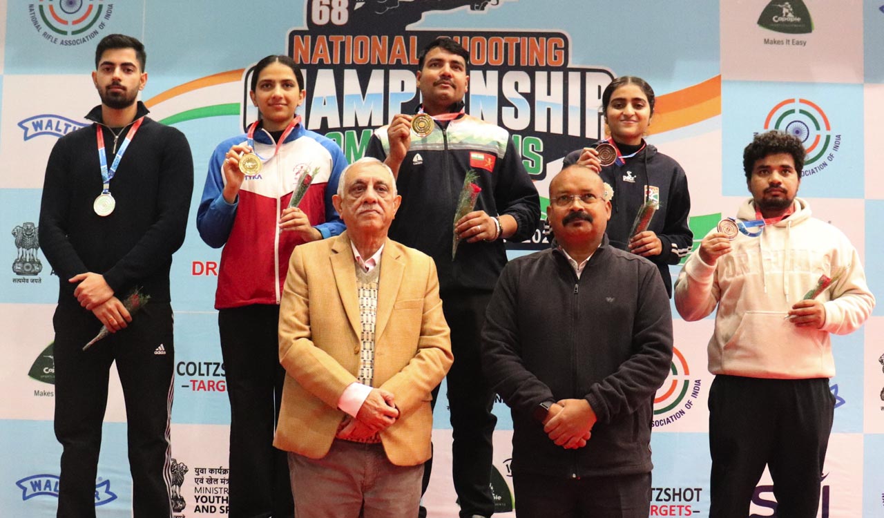 Lakshita Bishnoi and Sharvan Kumar win gold in 10m Air Pistol Mixed Team