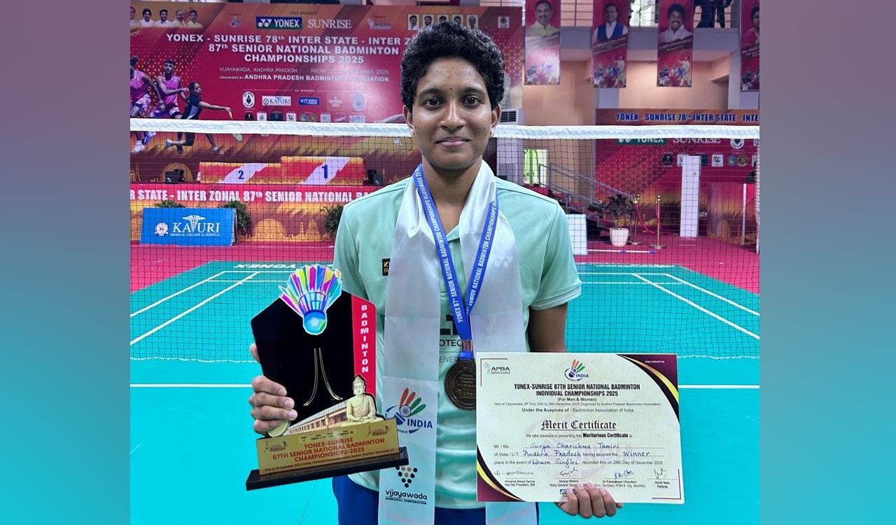 Charishma and Ritvik win singles titles at Senior National Badminton Championships