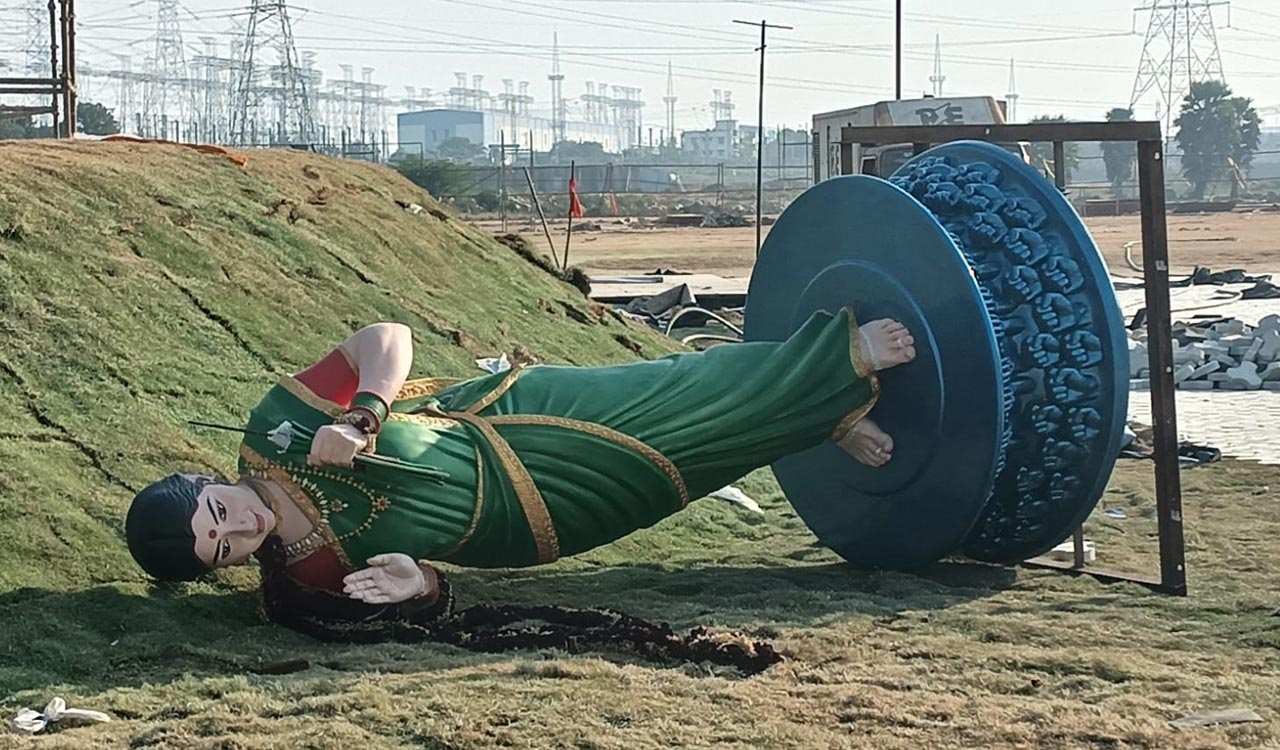 Congress abandons Telangana Thalli statue after Global Summit, draws flak