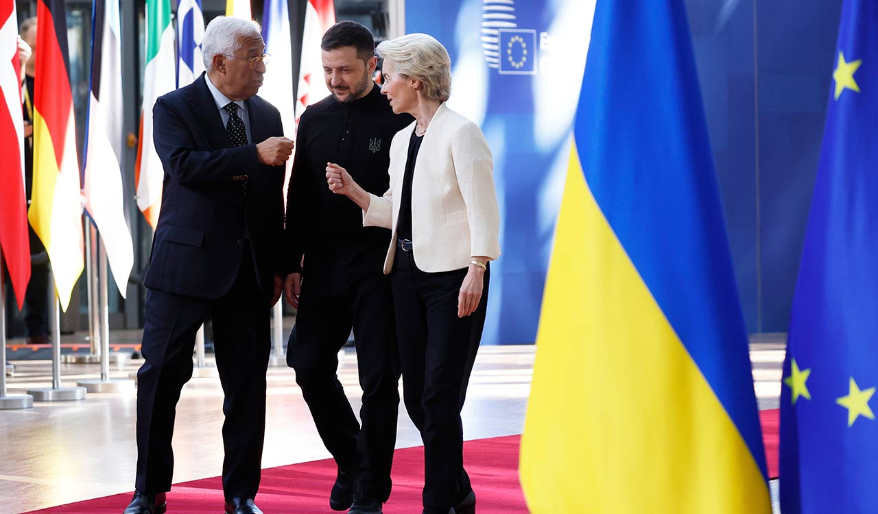 EU leaders gather to discuss massive loan to Ukraine