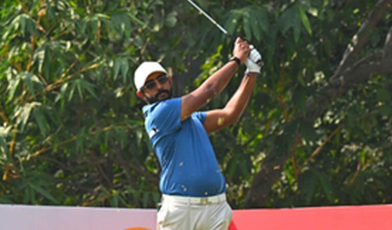 Yuvraj Sandhu fires 66 to take control at Jaipur Open 2025