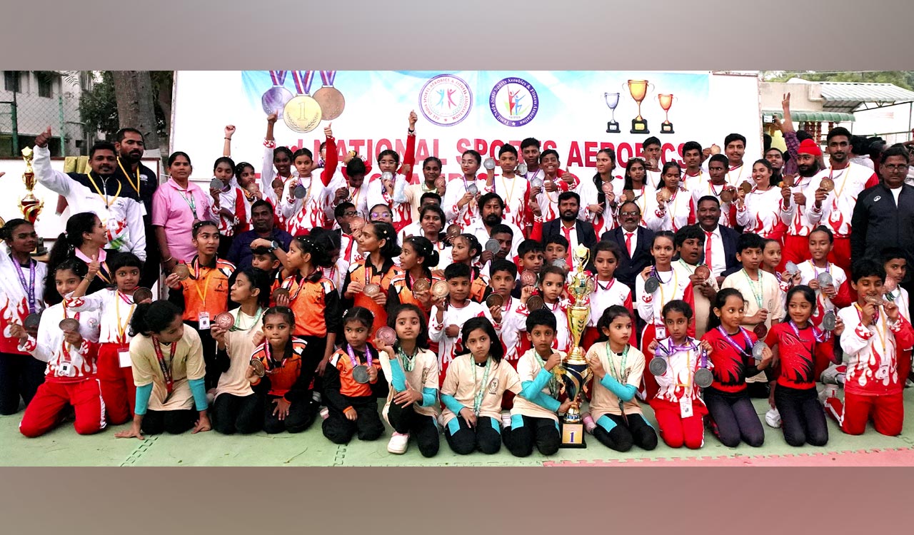 Telangana crowned overall champions at national sports aerobics fitness championship