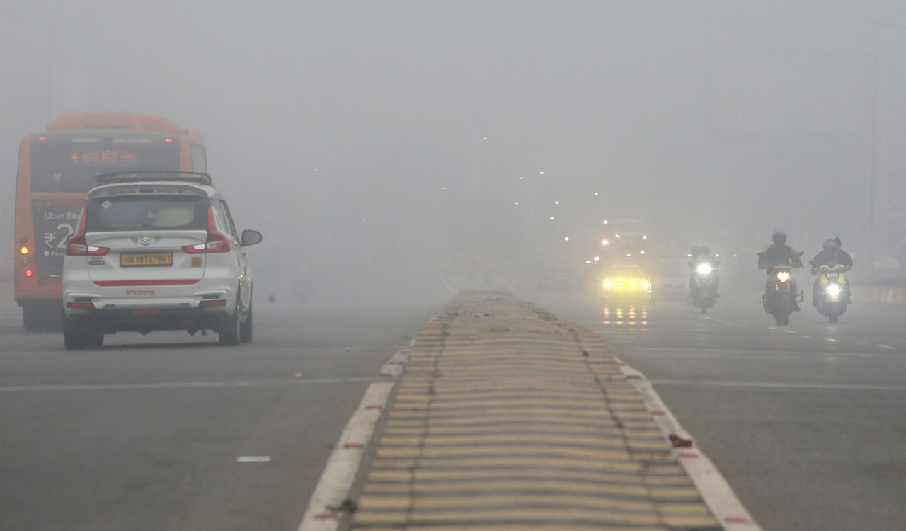 Dense smog, cold conditions push Delhi’s AQI towards severe category
