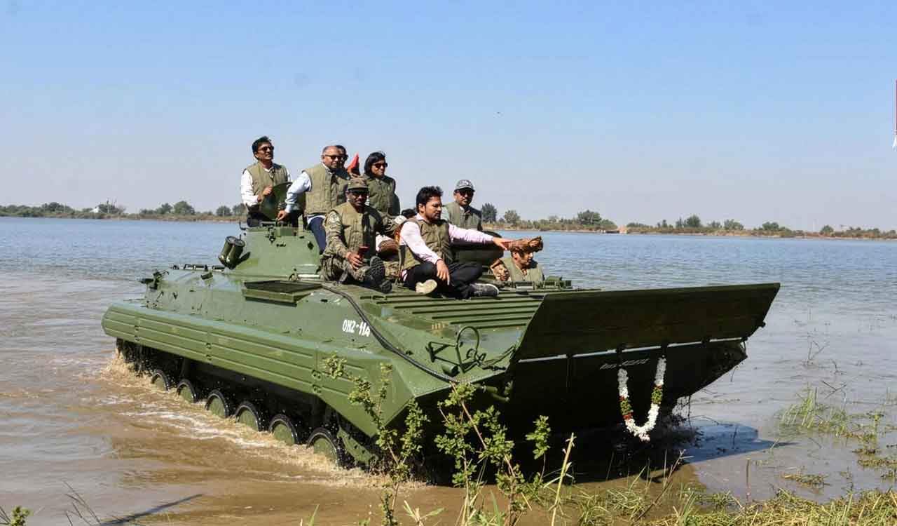 Ordnance Factory Medak validates amphibious might of BMP-II ICVs