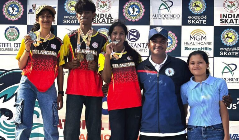 Telangana skaters win five medals at national roller-skating championship