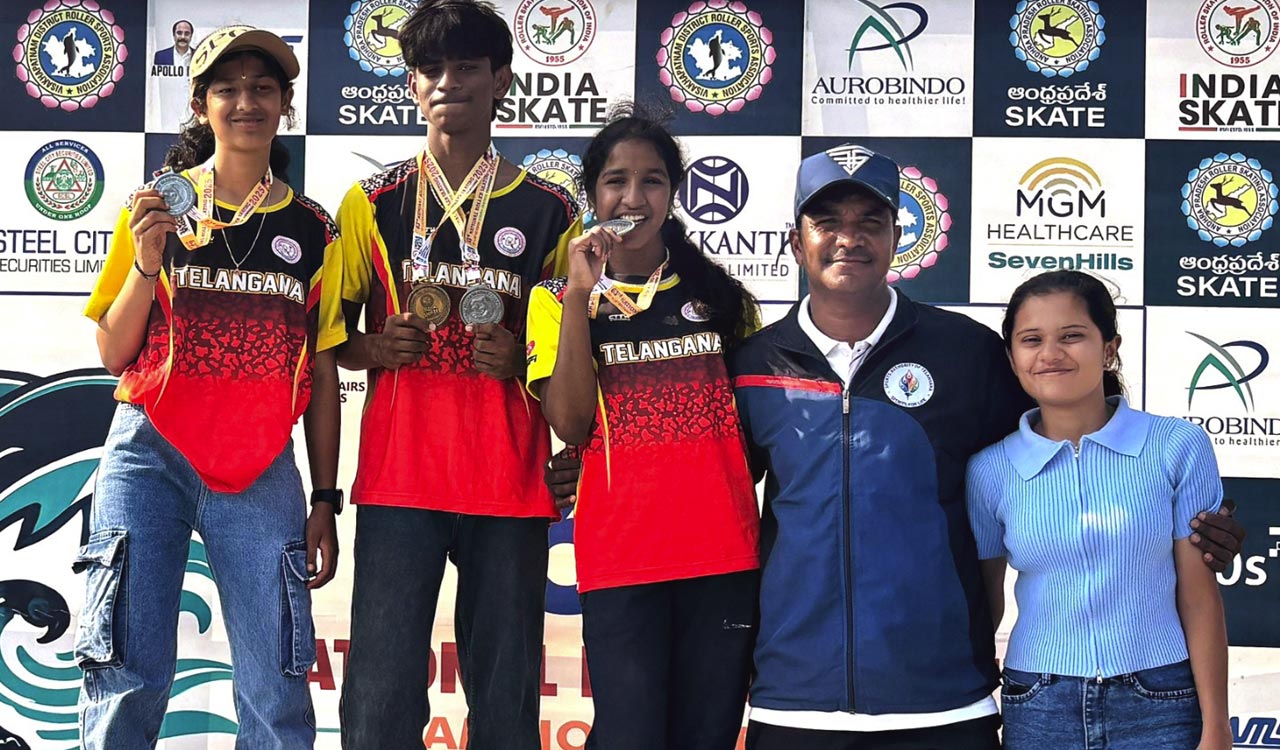 Telangana skaters win five medals at national roller-skating championship