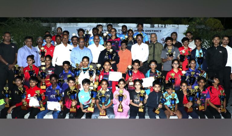 Sri Saanvi wins under-14 and under-17 titles at Telangana State table tennis championship