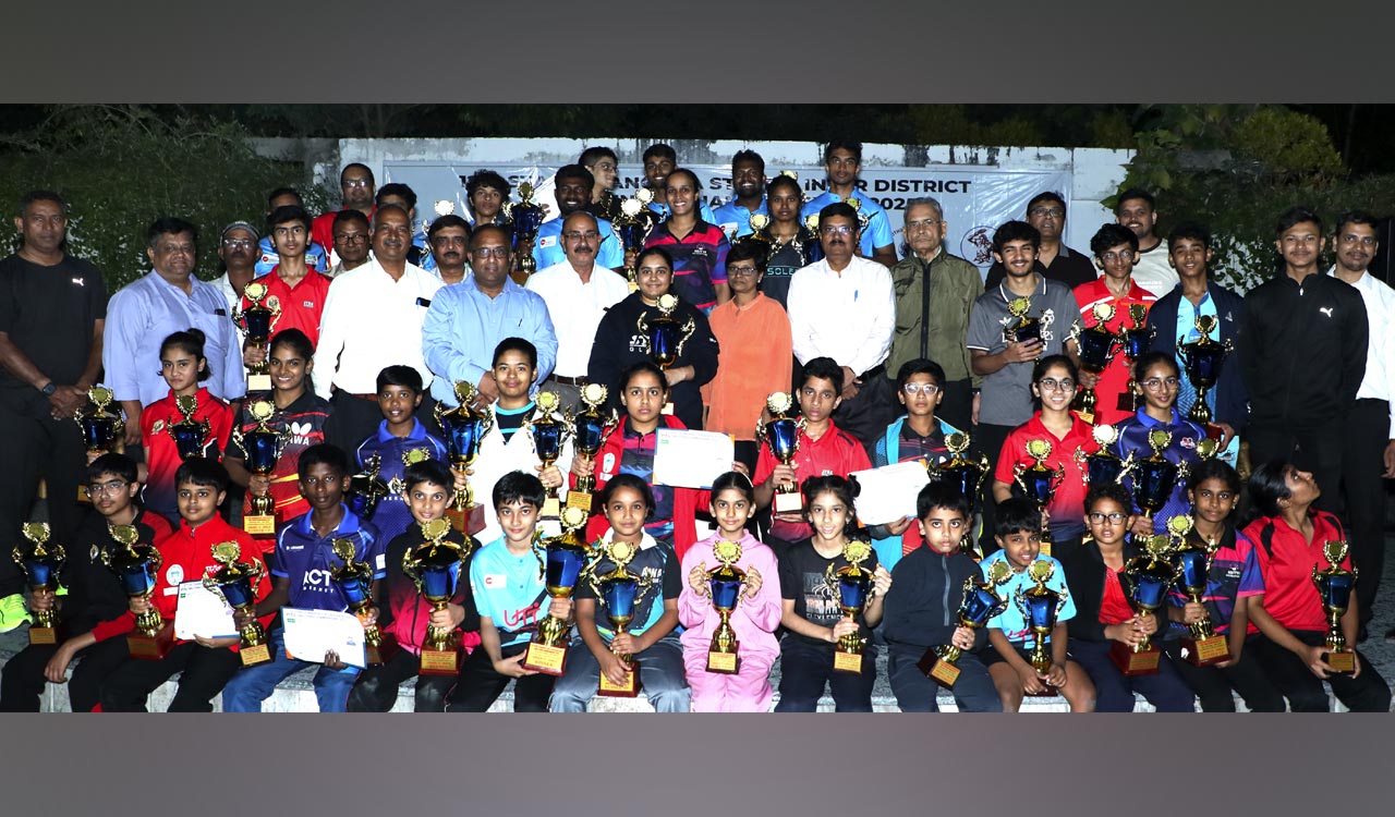 Sri Saanvi wins under-14 and under-17 titles at Telangana State table tennis championship