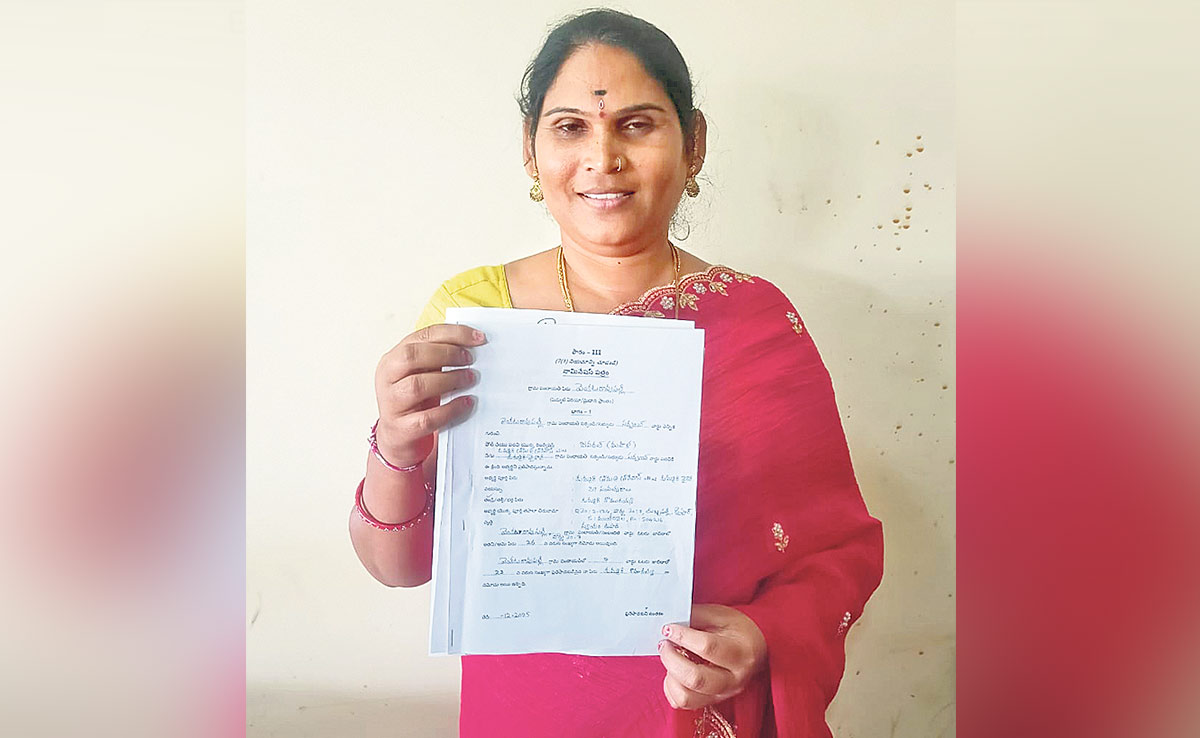 Mancherial gram panchayat sees nomination from transgender woman