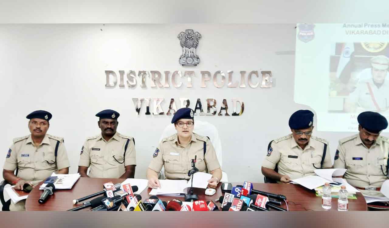 Vikarabad crime rate rises 3.31% in 2025; murders, burglaries up