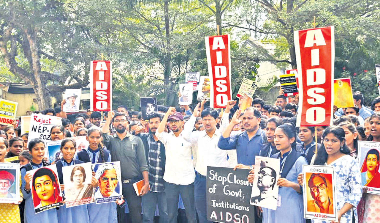 Hyderabad: AIDSO convention opposes NEP 2020, warns of impact on education