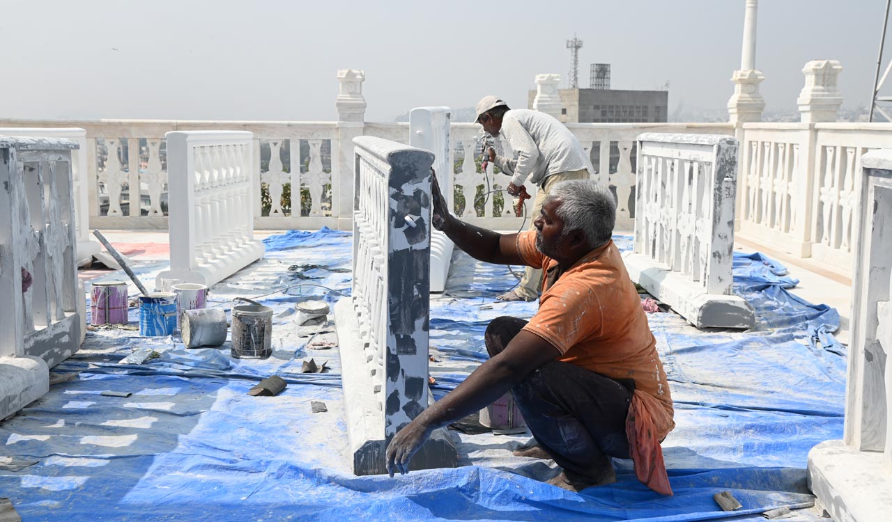 Hyderabad: Birla Mandir marble cleaning works near completion ahead of golden jubilee