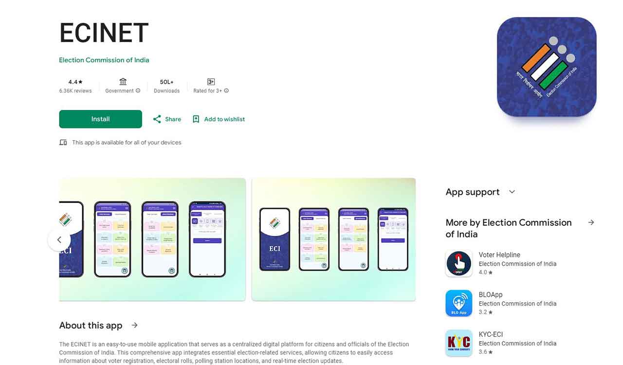 ECI invites suggestions from citizens to improve ECINet App by January 10