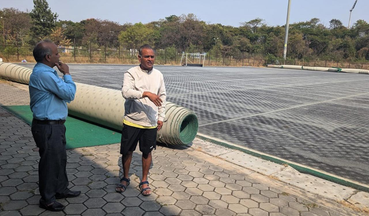 Telangana relays astro-turfs at Gachibowli for World Cup qualifiers