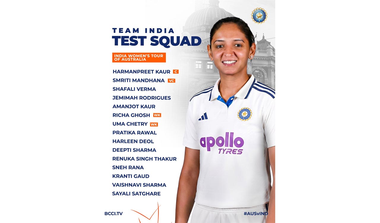 India name squad for Perth Test against Australia Women