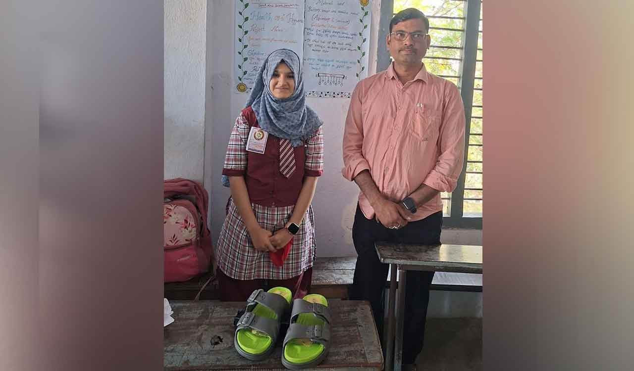 Telangana Class 7 student wins acclaim for diabetic care footwear in Khammam