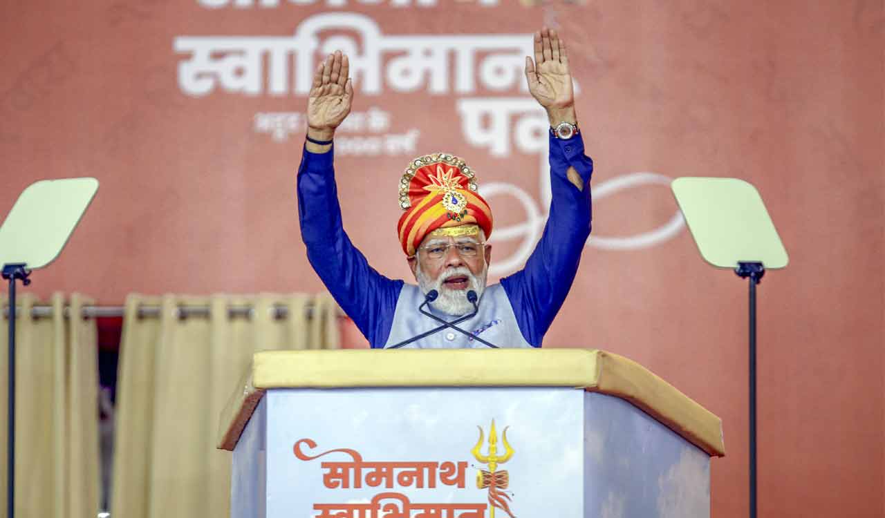 India must stay alert against divisive forces, Modi says at Somnath
