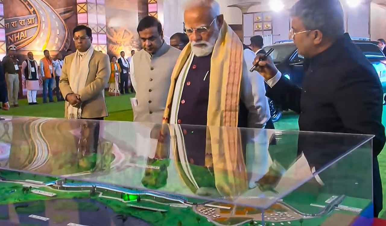 PM lays foundation stone for Rs 6,957-cr Kaziranga corridor, flags off 2 Amrit Bharat trains