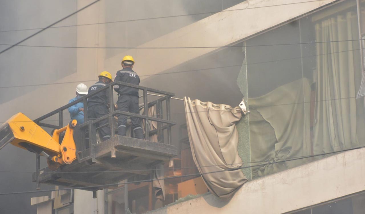 Hyderabad: Four feared trapped in major fire at furniture showroom in Nampally