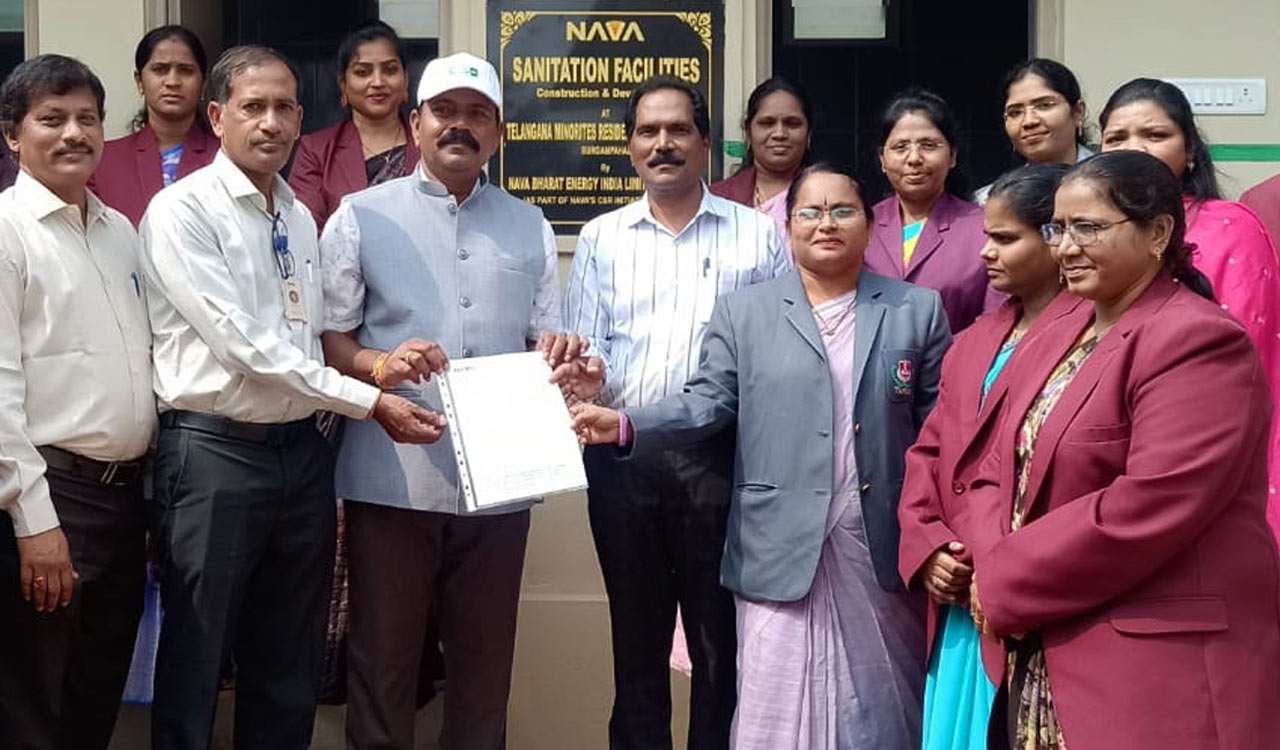 Nava Bharat Energy Limited builds washrooms at minority gurukul in Burgampahad