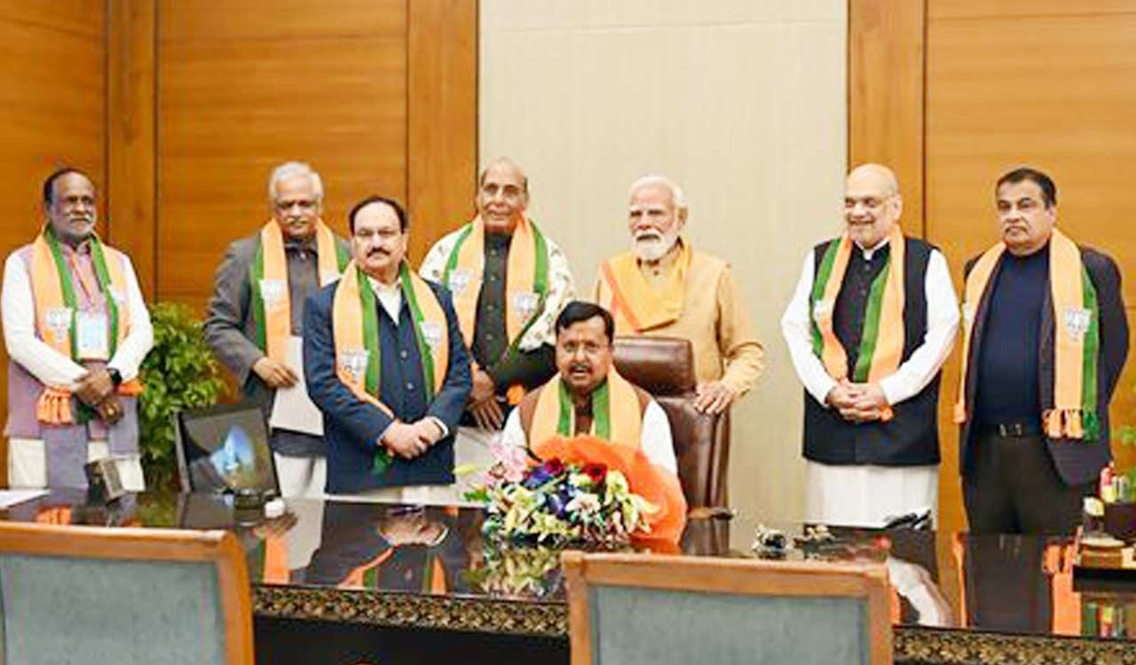 BJP leadership gathers as Nitin Nabin chairs first strategy meeting
