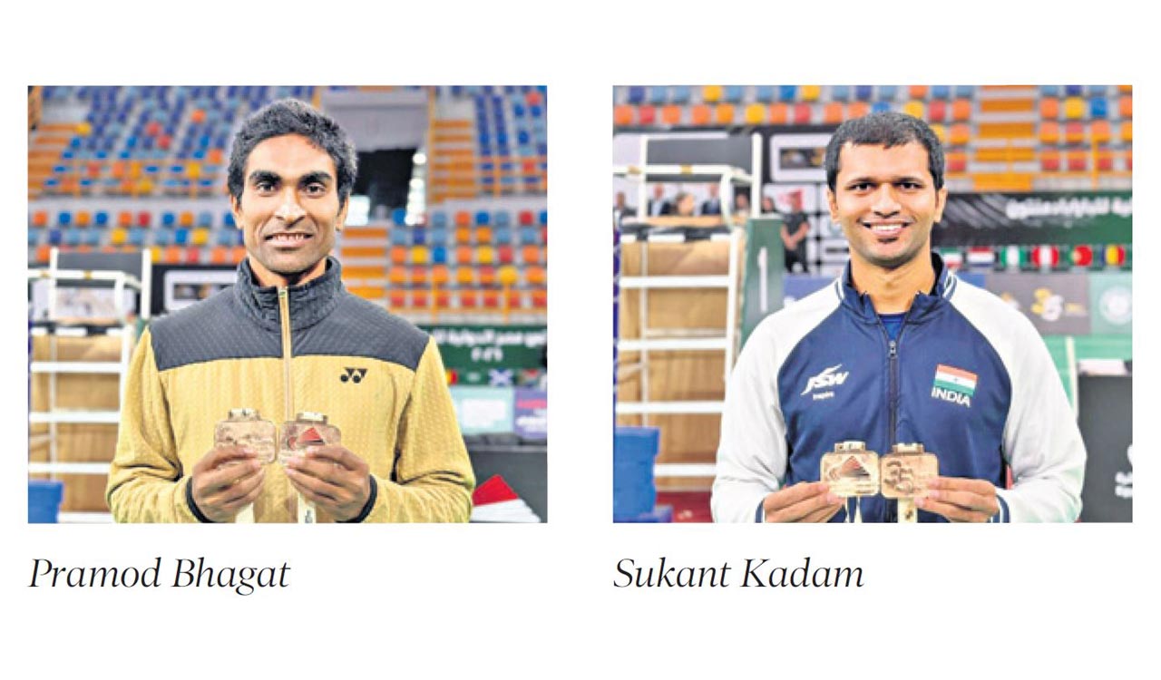 Pramod Bhagat and Sukant Kadam win double gold in Egypt