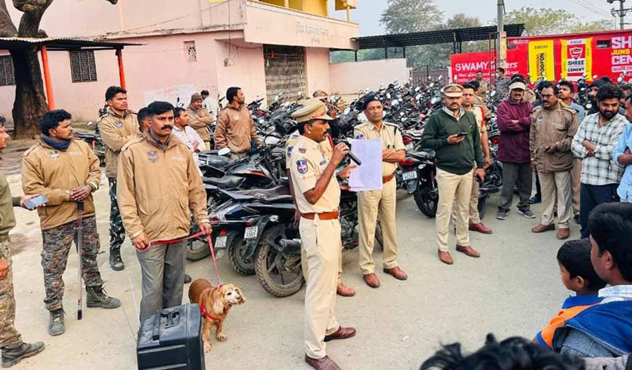 Police seize 108 motorbikes, five autos during community contact programme in Adilabad