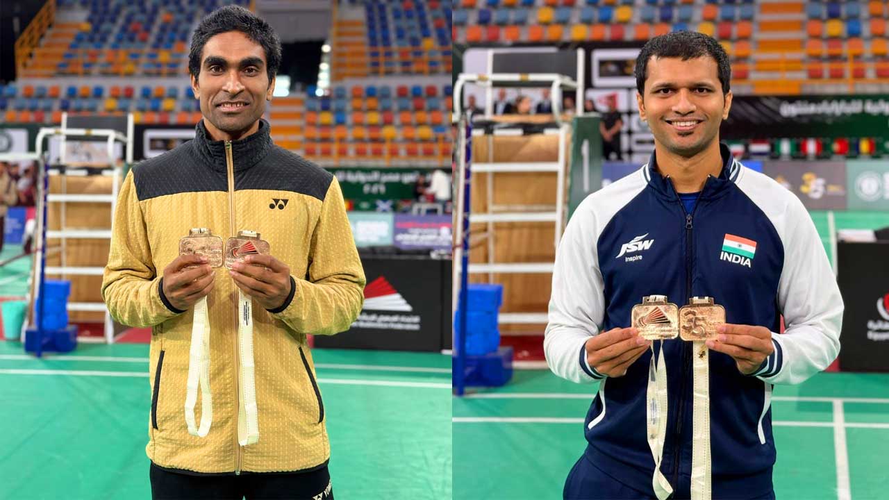 Pramod Bhagat, Sukant Kadam clinch double gold at Egypt Para Badminton meet