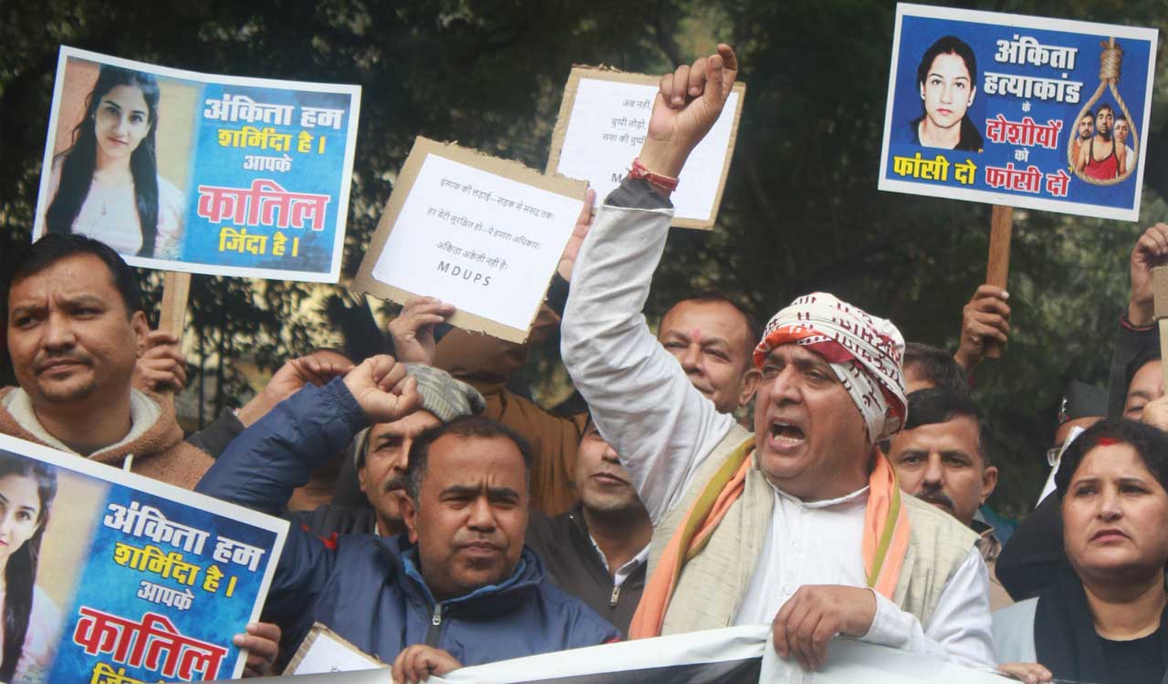 Protest at Jantar Mantar seeks CBI probe into Ankita Bhandari murder case