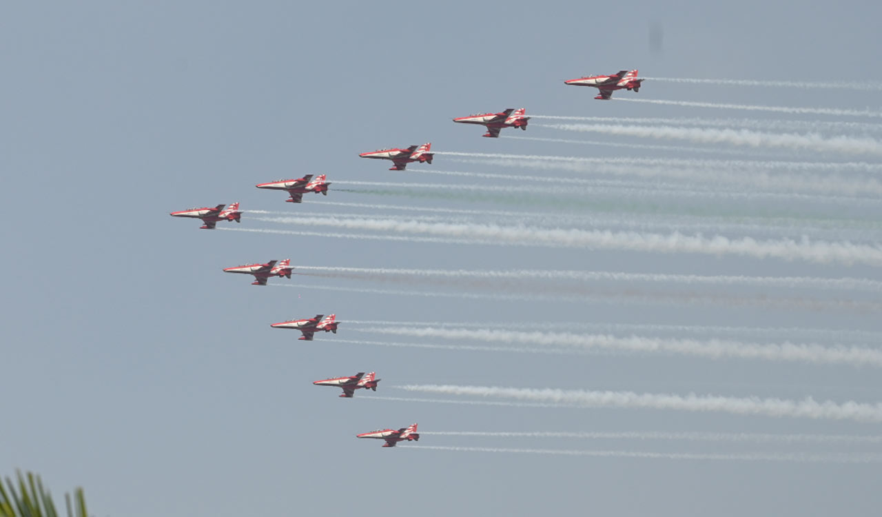 Wings India 2026: Surya Kiran and Global Stars enthrall crowds at Begumpet airport