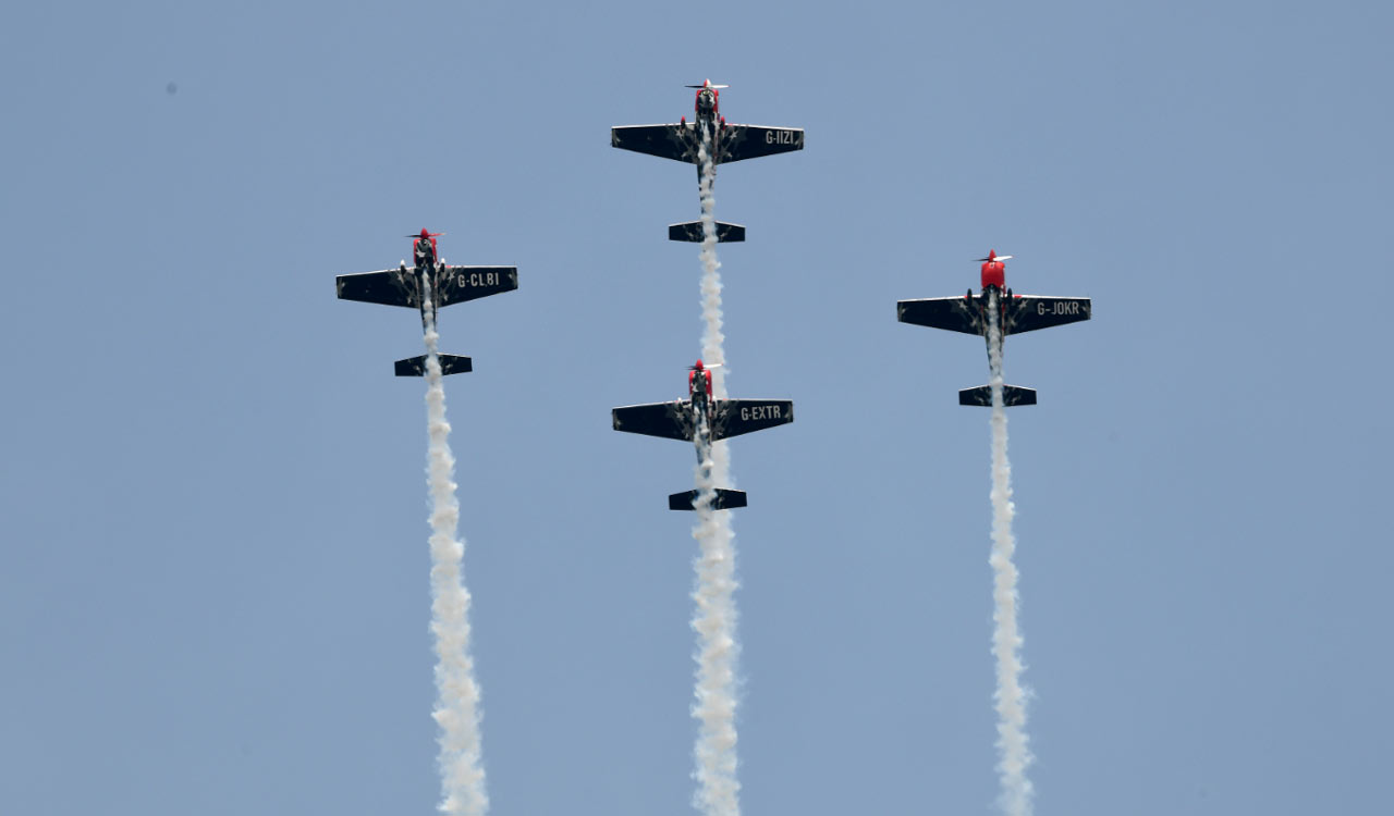 Wings India 2026: Surya Kiran and Global Stars enthrall crowds at Begumpet airport