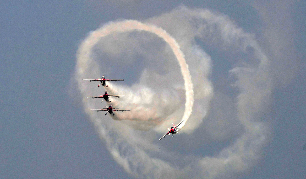 Wings India 2026: Surya Kiran and Global Stars enthrall crowds at Begumpet airport