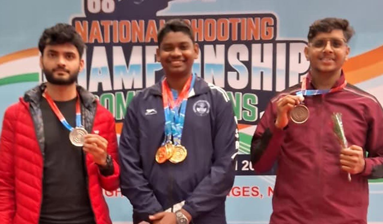 Ajay Kumar wins gold, Jonathan Antony completes treble at National Shooting Championship