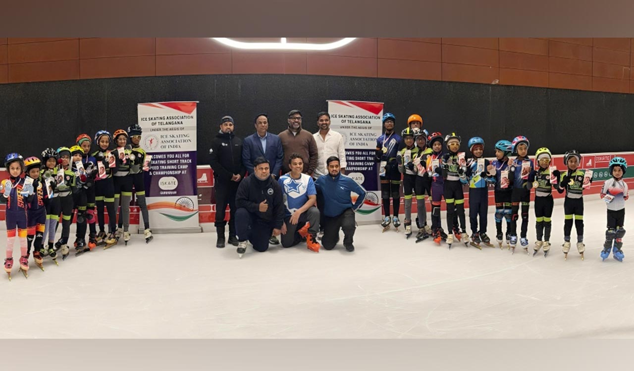 Telangana skaters shine at Delhi ice skating open
