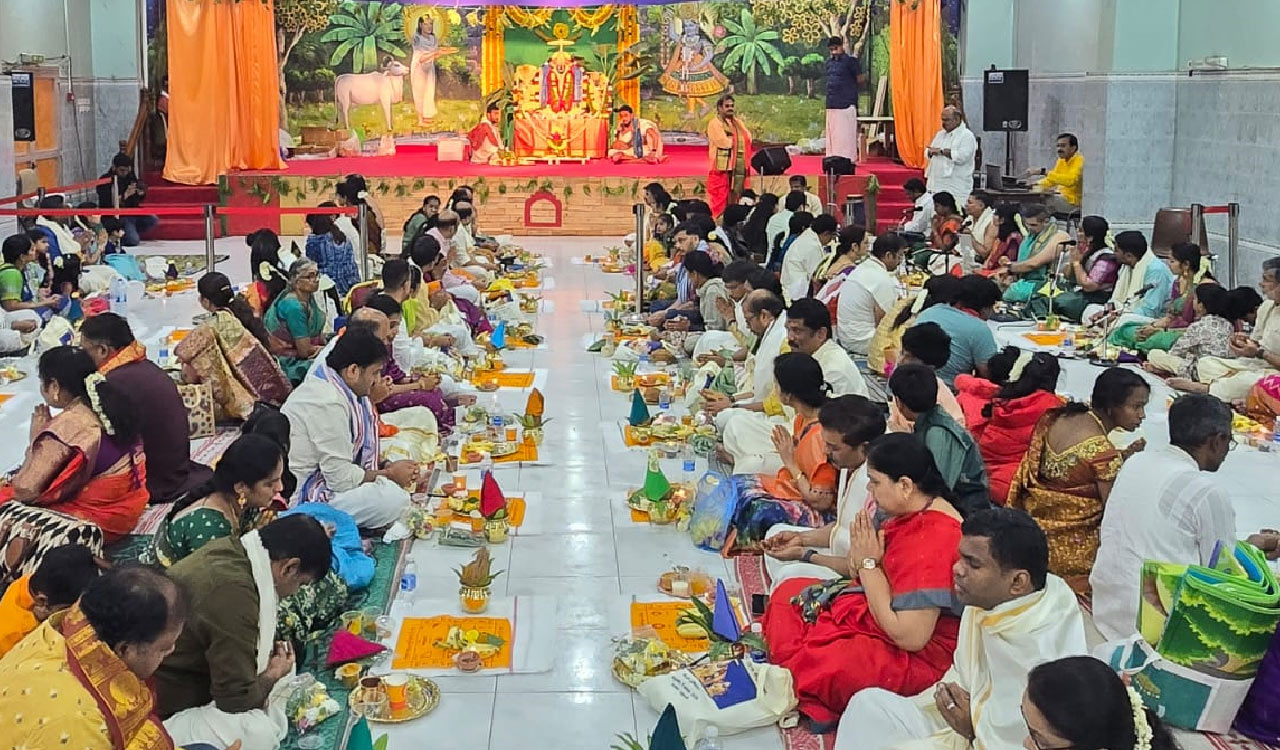 Telugu NRIs in Bahrain perform Sri Satyanarayana Vratham to mark New Year