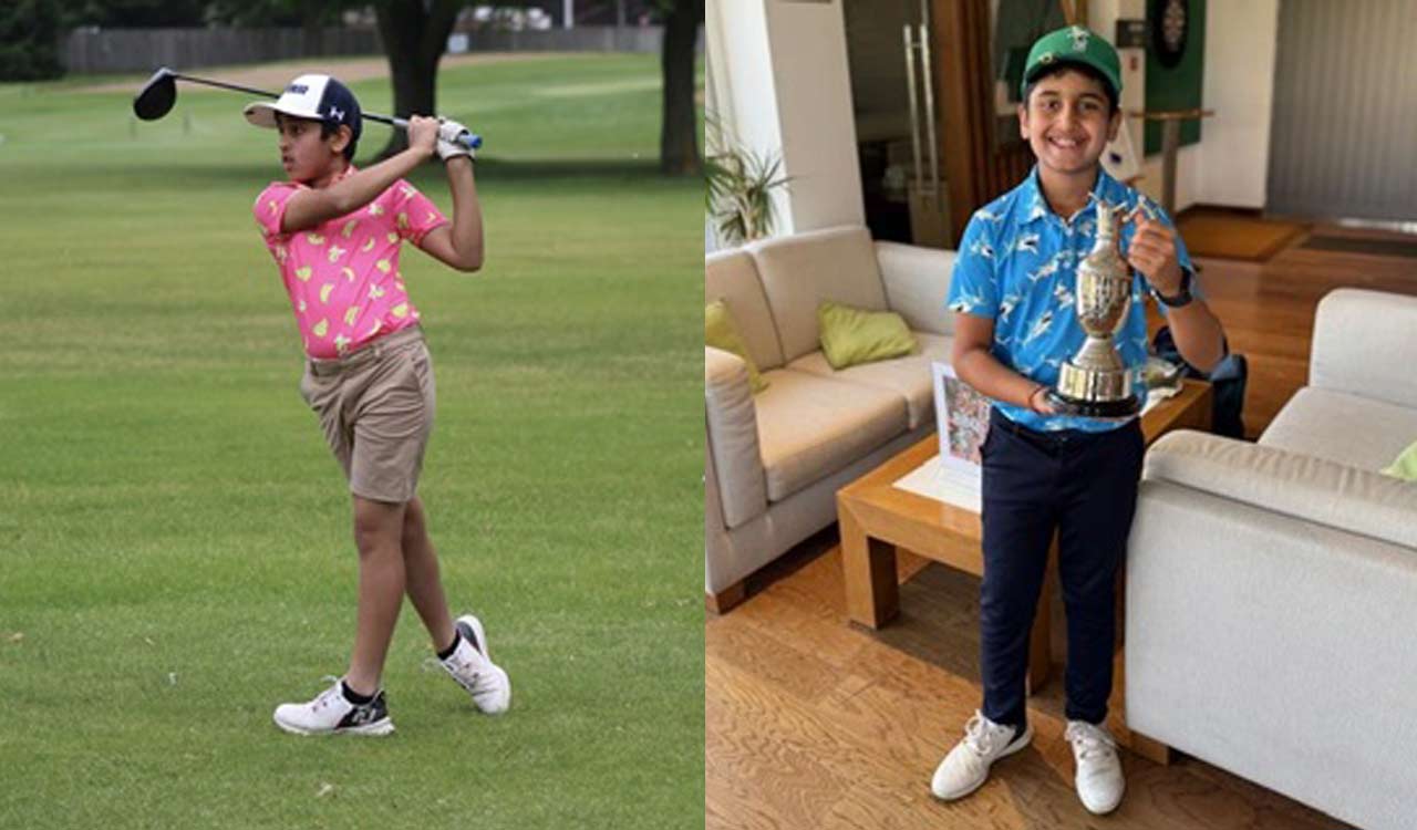 Ten-year-old Indo-American golfer Aaryash Bhadoria shines on global stage