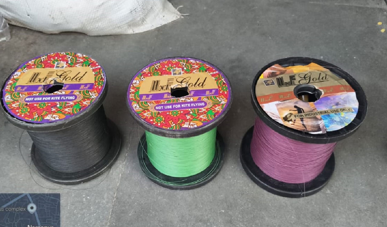 Three booked for selling banned Chinese manja in Medak district