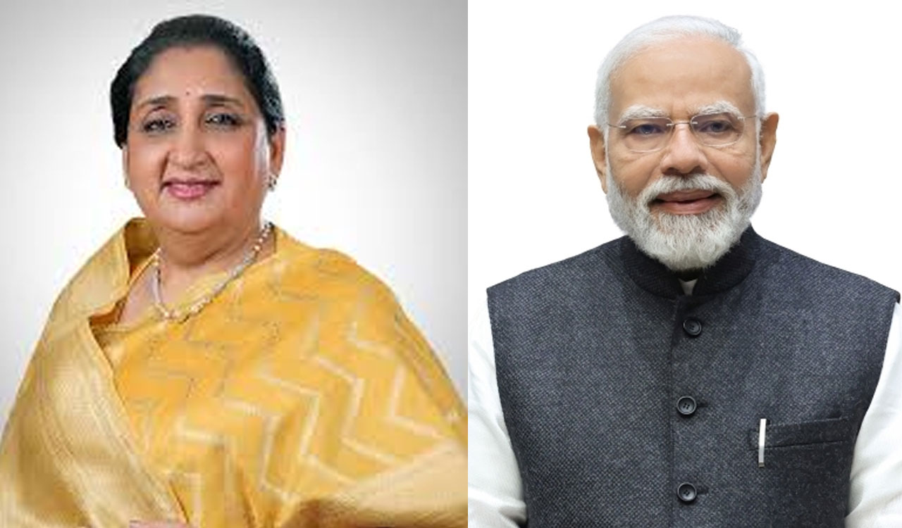 PM Modi extends wishes to Sunetra Pawar on her new role