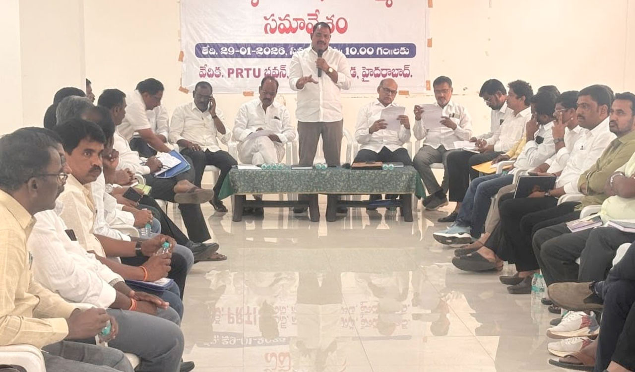 35 teacher unions in Telangana protest over pending demands