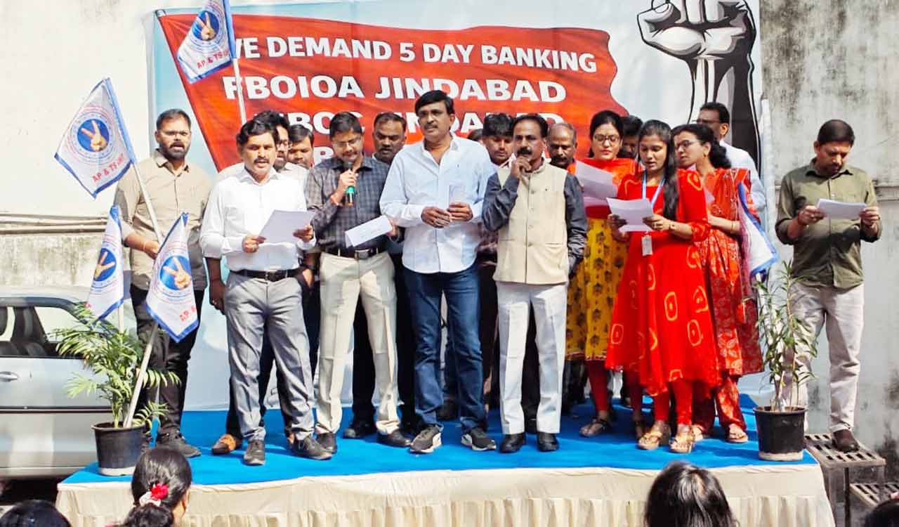Bank strike for five-day work week disrupts services across Hyderabad