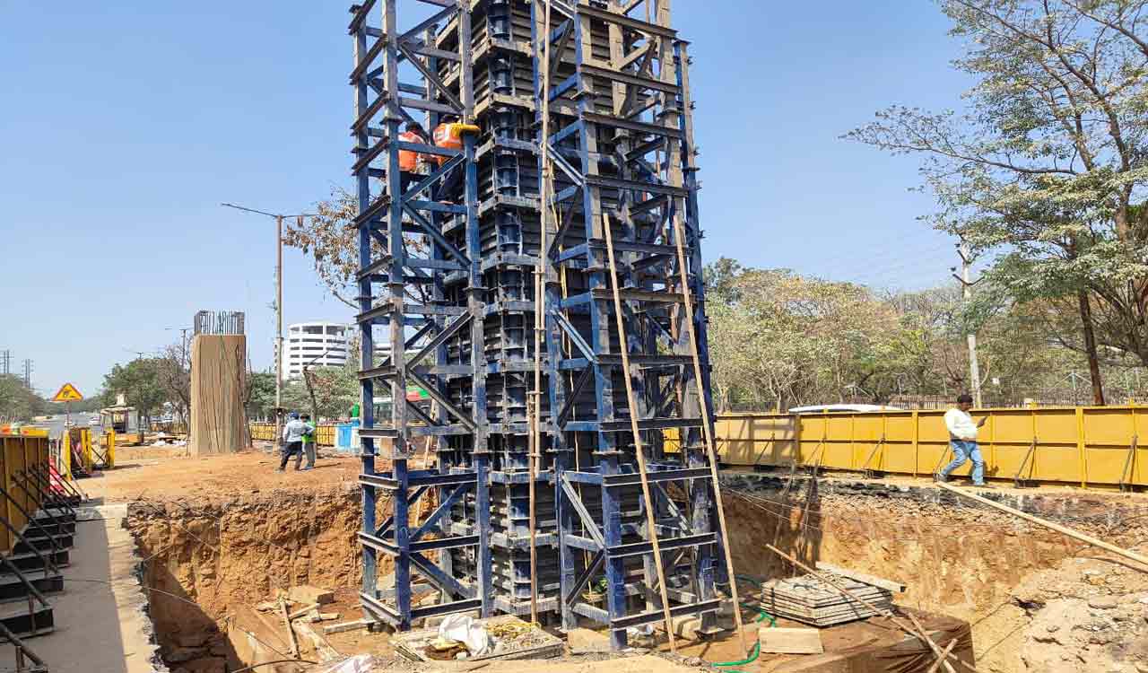 Three flyovers at IIIT junction progress rapidly, says GHMC